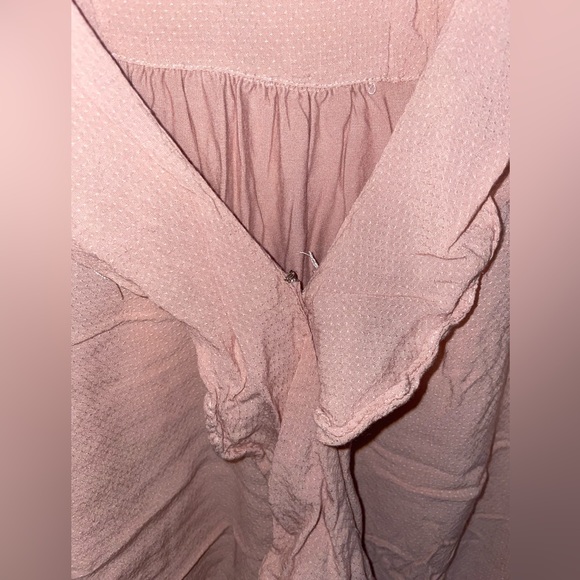 A New Day Light Pink Ruffle Sleeveless Top size X-Large v neck snap blush blouse - Picture 10 of 15